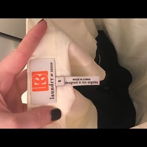 Black and white bubble bottom cocktail dress